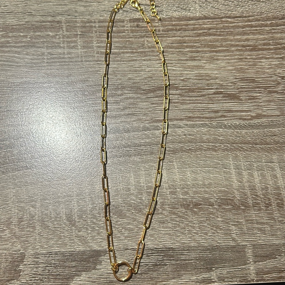 Paper clip chain necklace